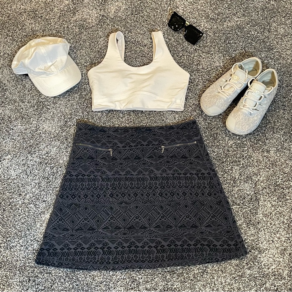 Athleta Cassava Strada Print Stretch Skirt Size M